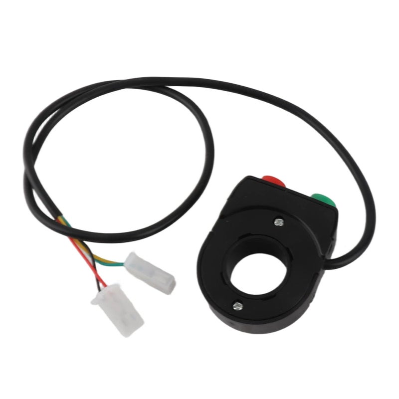 EVGATSAUTO مفتاح مصباح السيارة EVGATSAUTO، 12 فولت زر مقبض مفتاح تشغيل وإيقاف لمقود الدراجة النارية سكوتر مفتاح تشغيل مقود الدراجة النارية زر جرس الدراجة النارية - Image 2